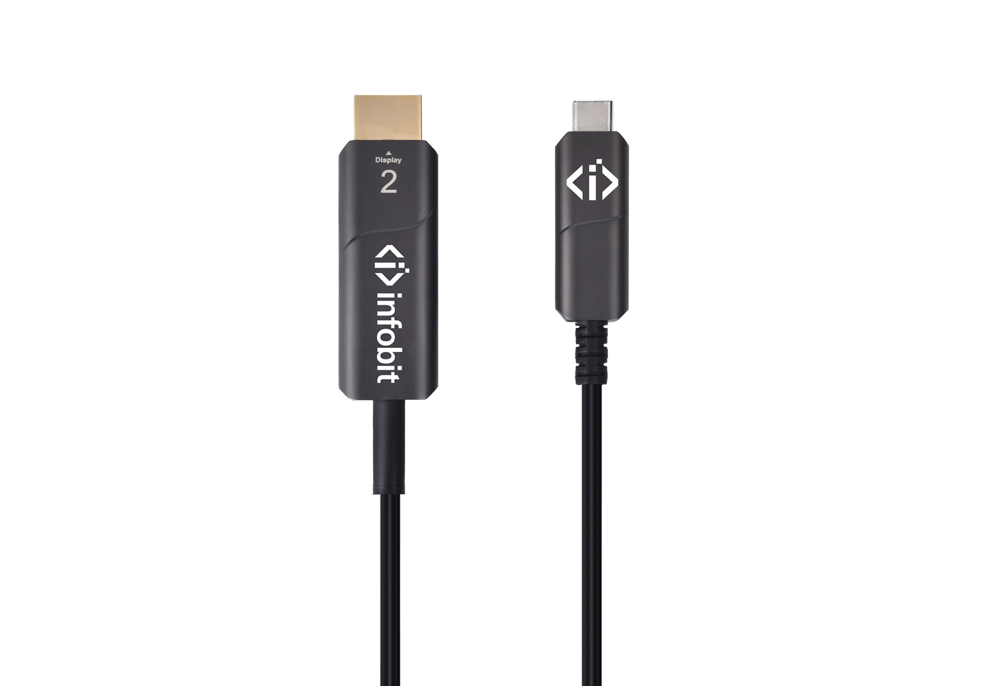 Кабель оптический активный Type C (M) - HDMI (M) Infobit AOC-CHDMI-15