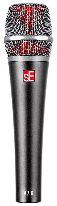 Микрофон динамический sE Electronics [V7 X] инструментальный, 30 Гц - 19 кГц, суперкардиоида, комплектация: микрофонный держатель, адаптер с резьбой, ветрозащита, чехол на молнии