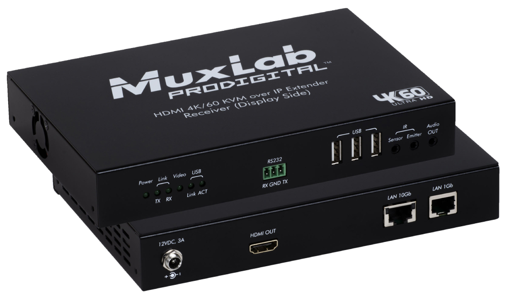 Приемник HDMI KVM OVER IP MuxLab 500760-RX-KVM